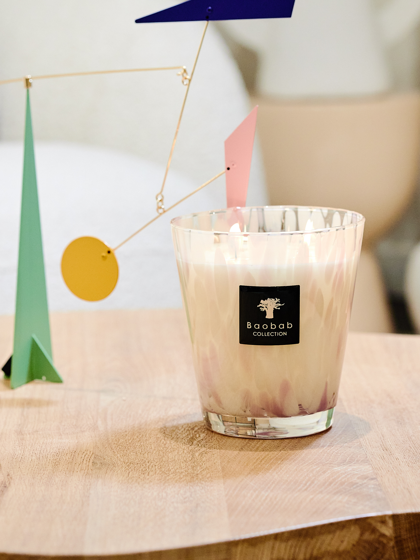 SCENTED CANDLE PEARLS WHITE