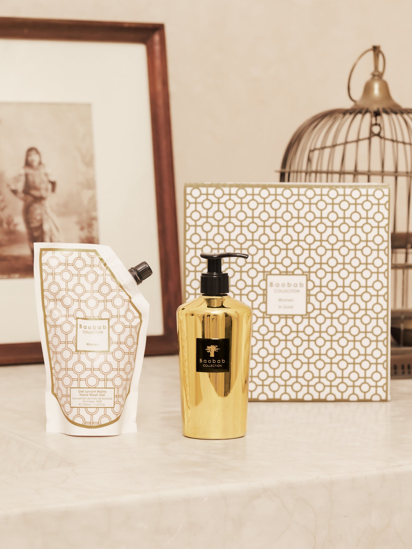 GIFT BOX HAND WASH GEL WOMEN IN GOLD