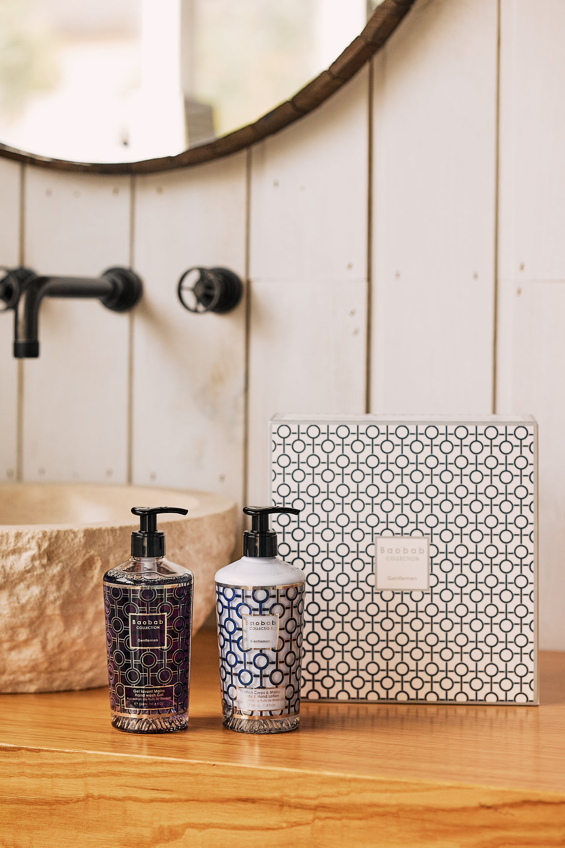 GESCHENKSET GENTLEMEN HAND- EN BODYLOTION & WASGEL VOOR HANDEN