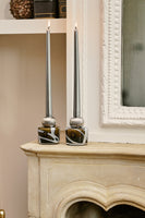 CANDLE HOLDER TWINS STONES AGATE - Baobab Collection