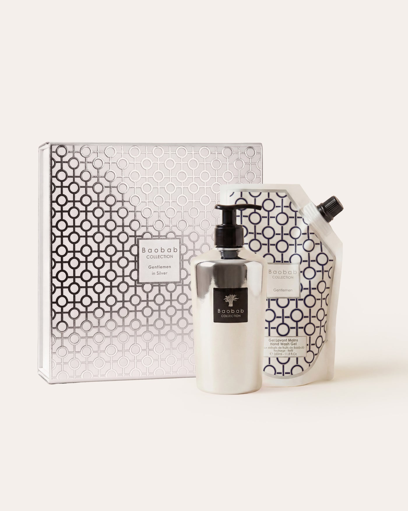 COFFRET CADEAU GEL MAINS GENTLEMEN IN SILVER