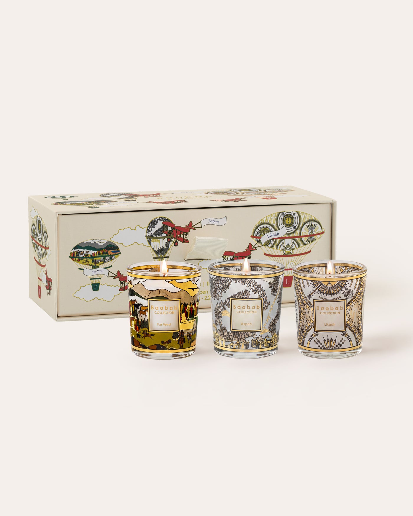 TRIO TRAVEL CANDLES ASPEN-LIKÁÁH-FAR WEST