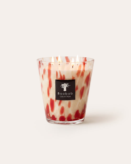 SCENTED CANDLE PEARLS CORAL