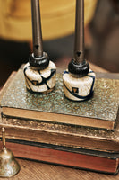 CANDLE HOLDER TWINS STONES LAZULI - Baobab Collection