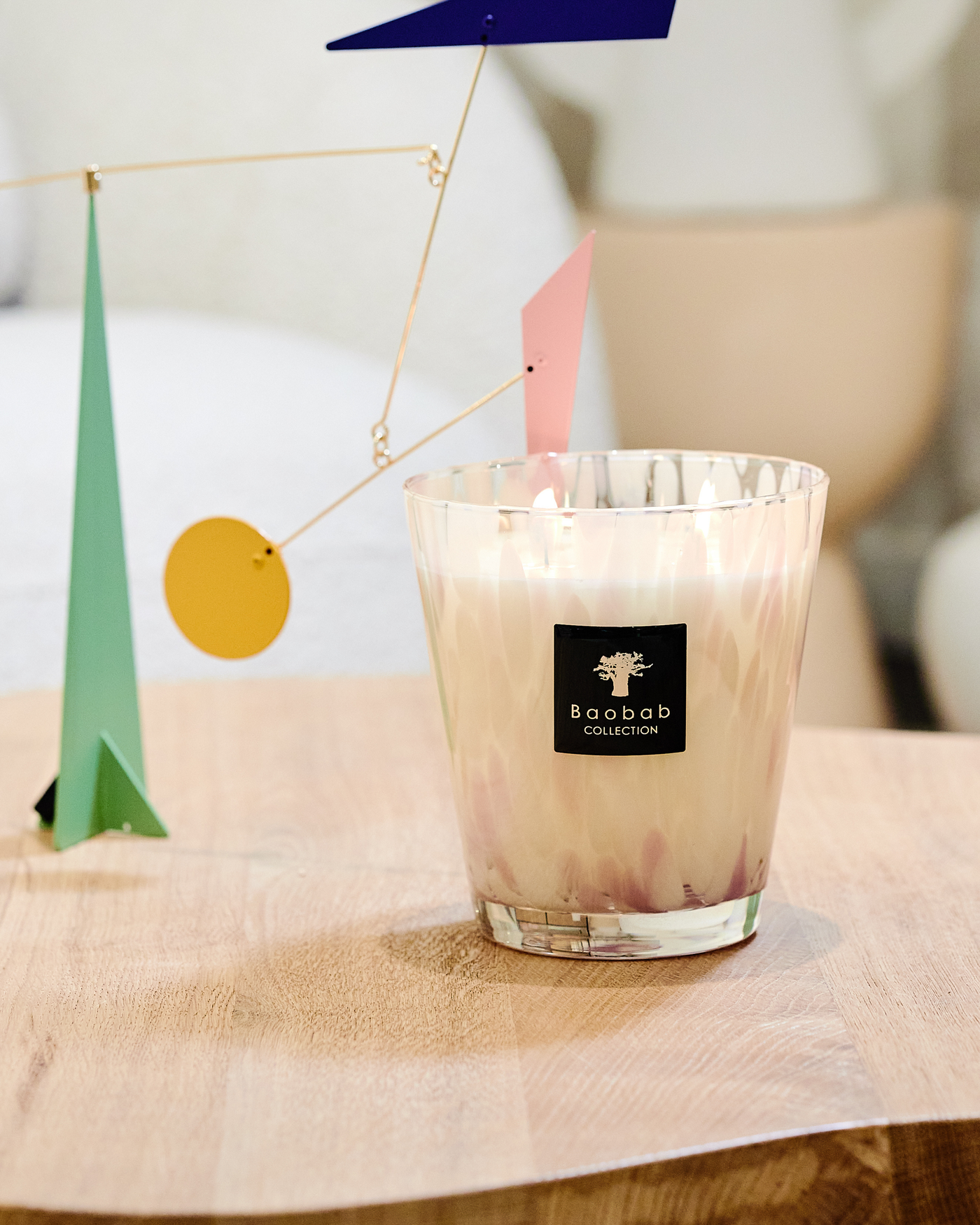 SCENTED CANDLE PEARLS WHITE