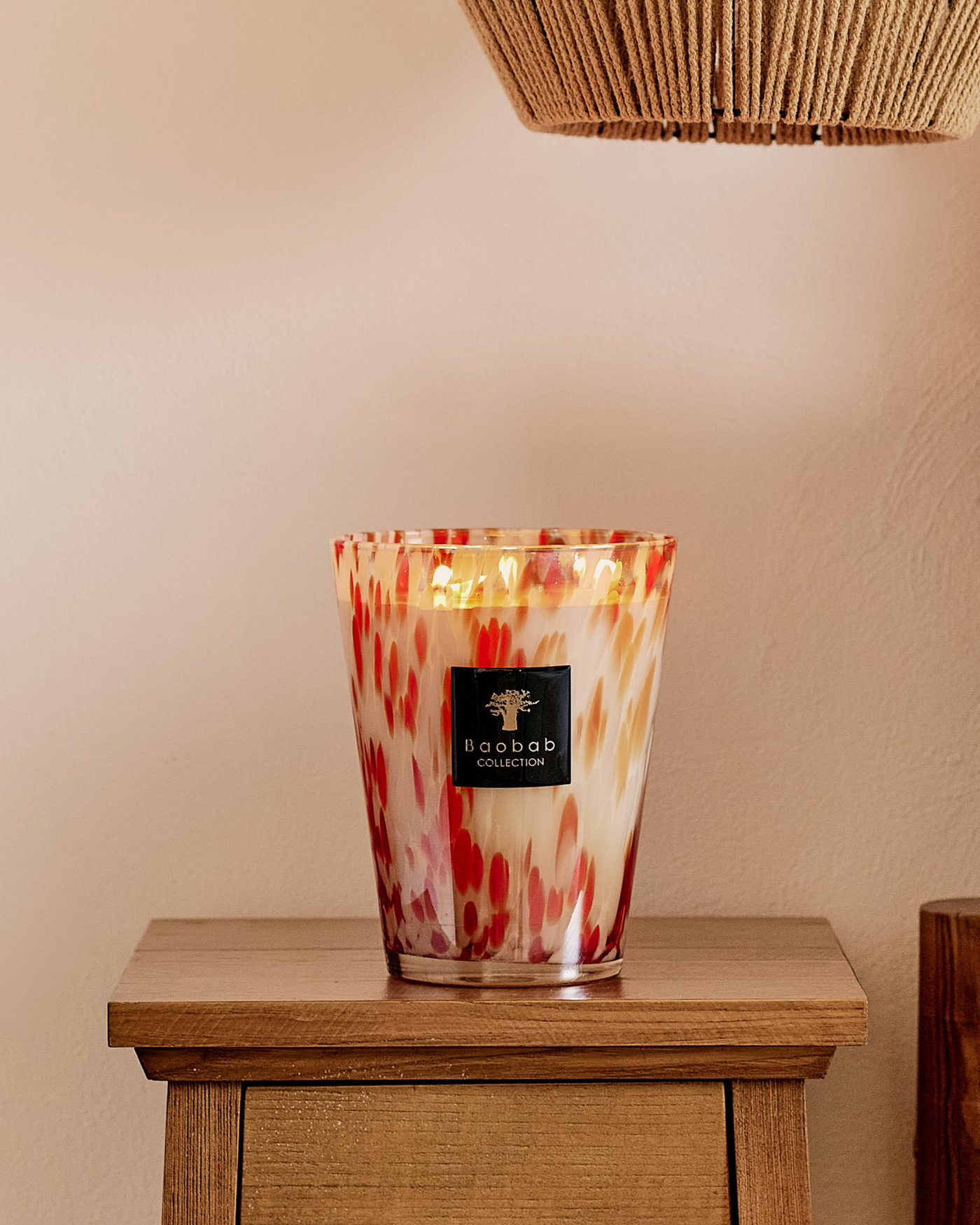 SCENTED CANDLE PEARLS CORAL