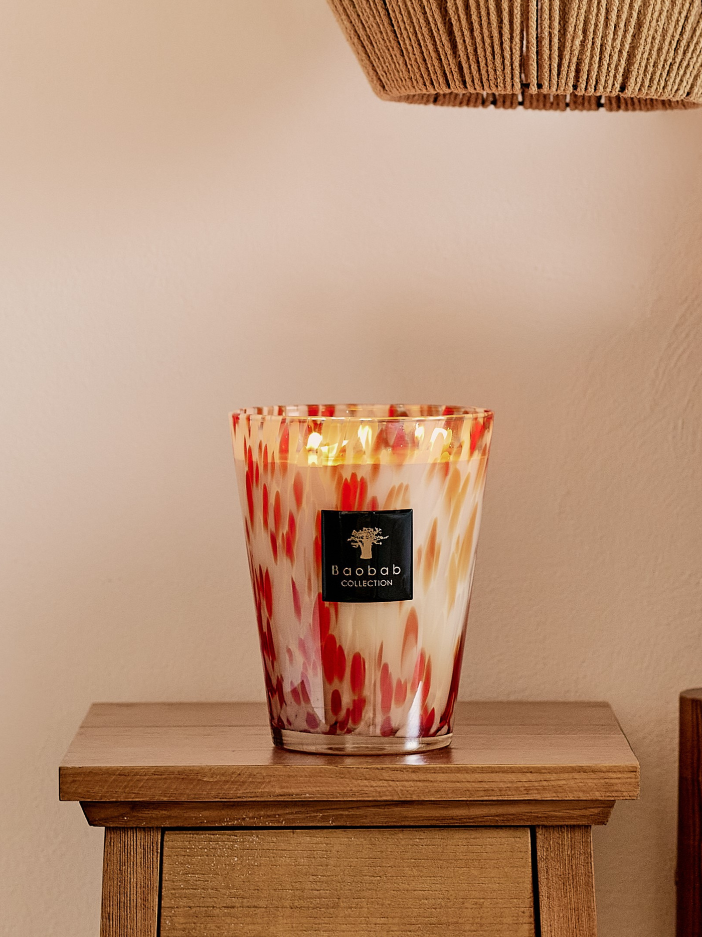SCENTED CANDLE PEARLS CORAL