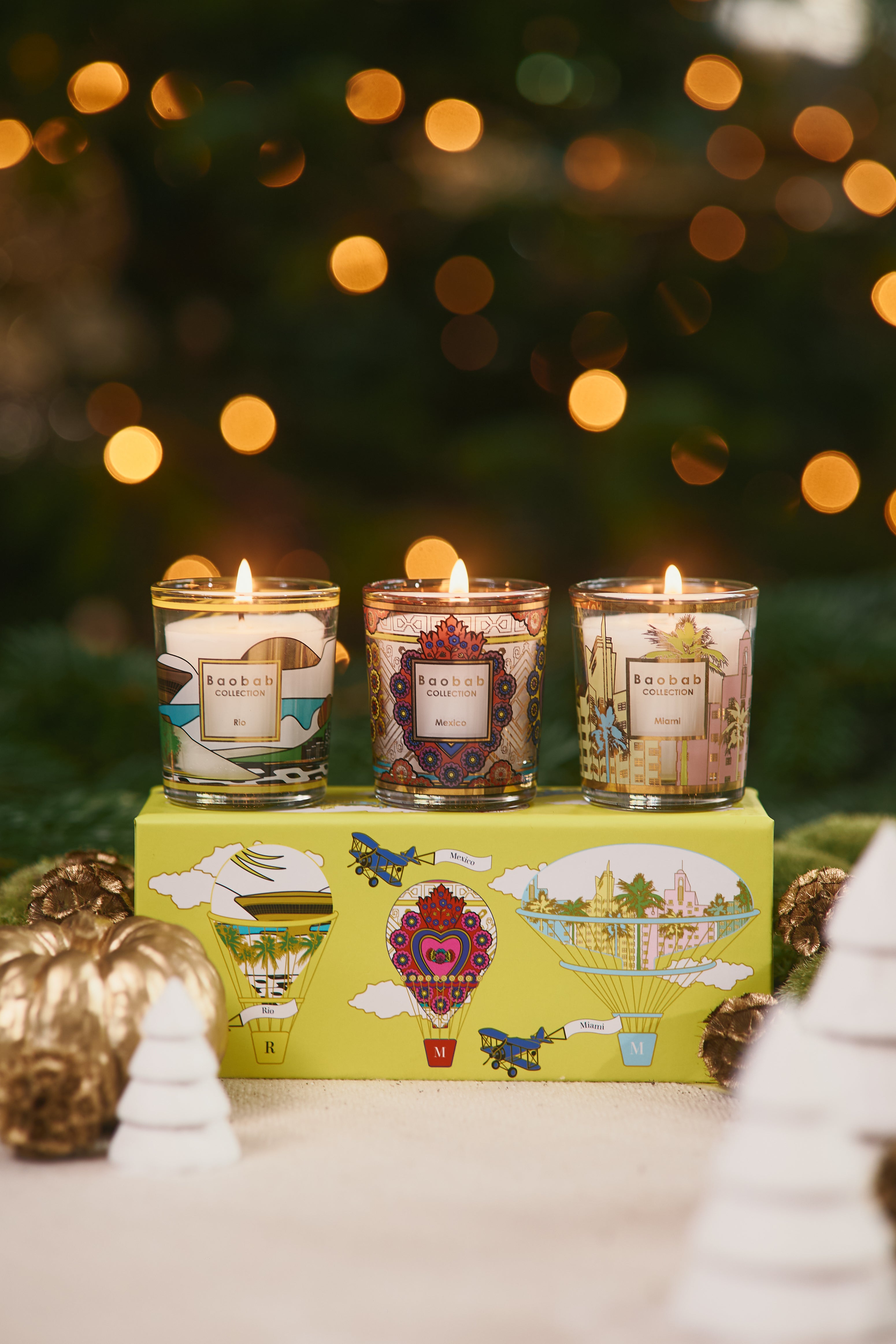 TRIO TRAVEL CANDLES RIO-MEXICO-MIAMI – Baobab Collection