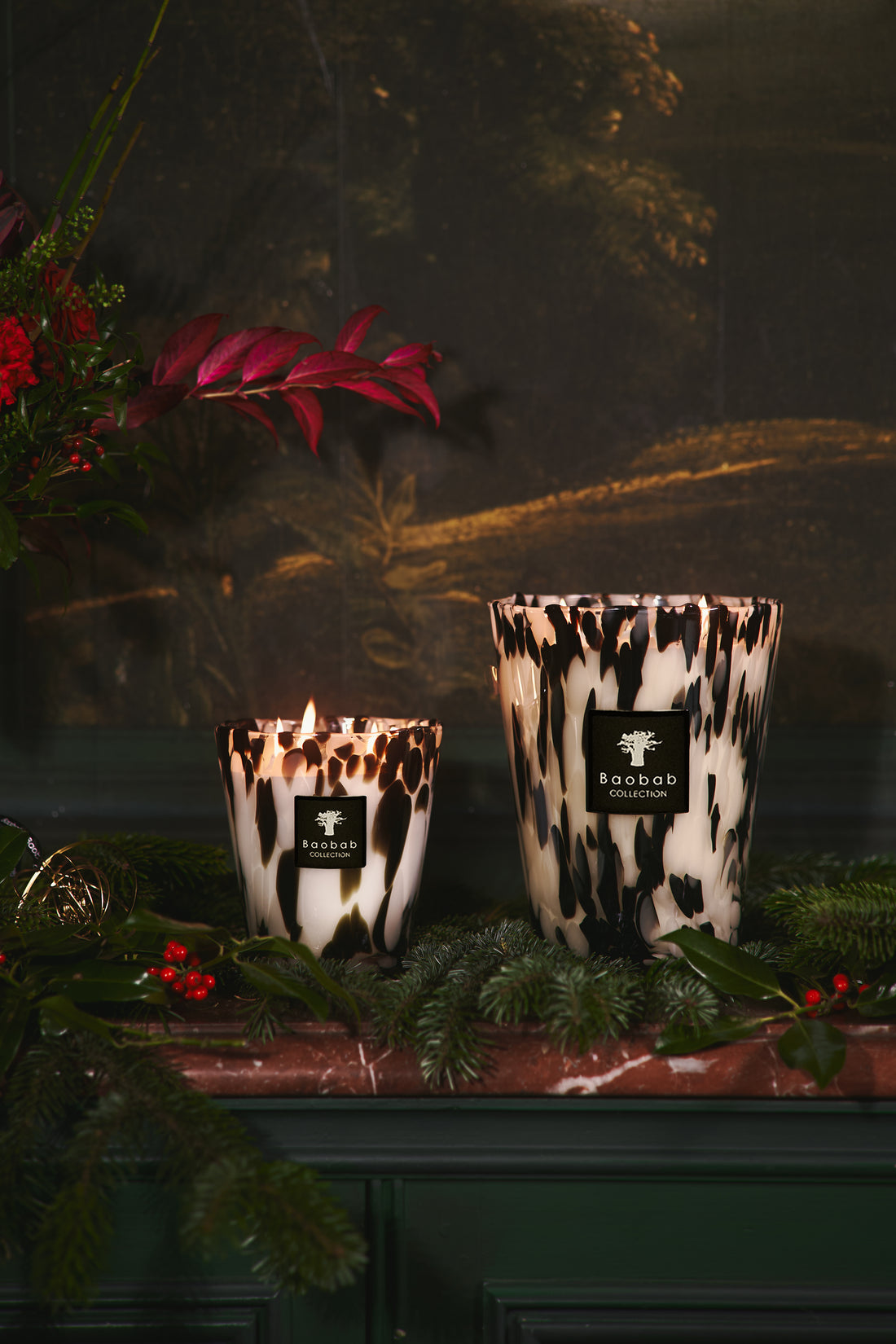 SCENTED CANDLE PEARLS BLACK