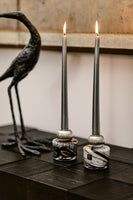 CANDLE HOLDER TWINS STONES MARBLE - Baobab Collection