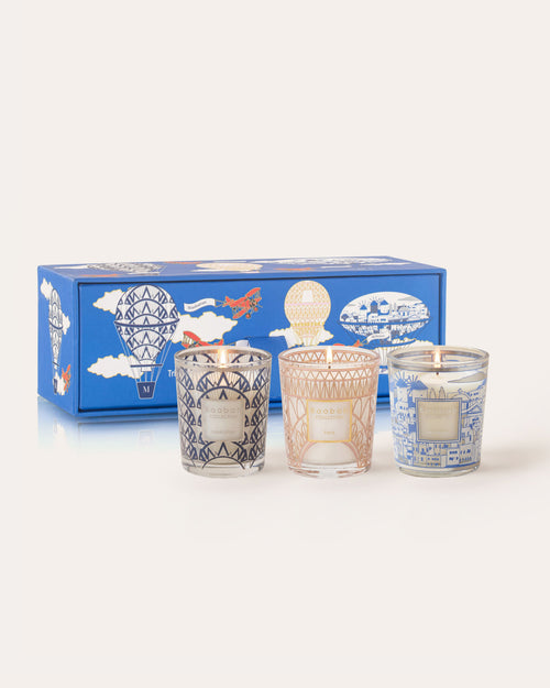 TRIO TRAVEL CANDLES MANHATTAN-PARIS-MYKONOS