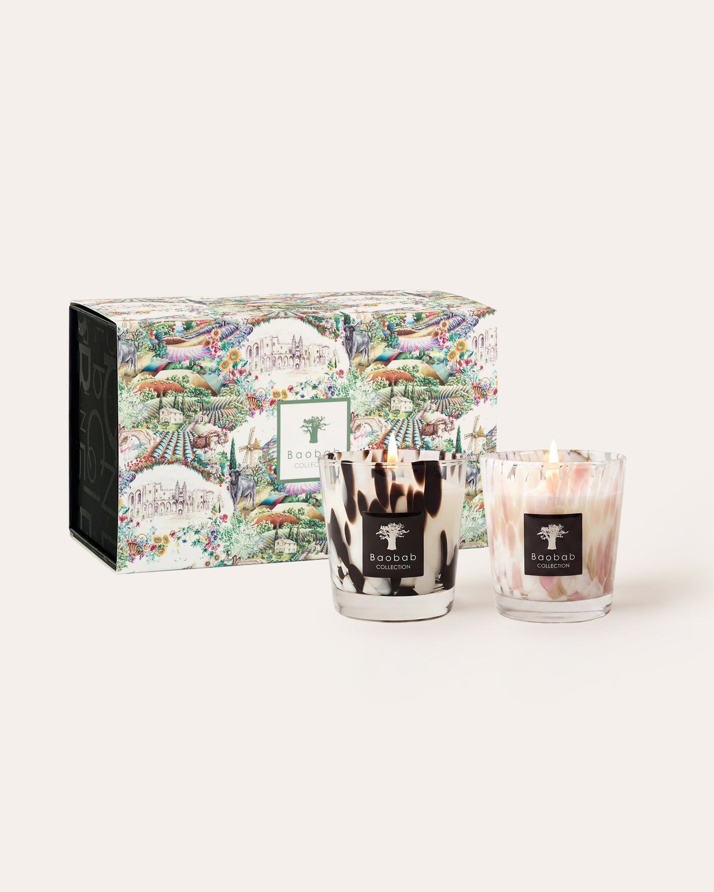 BLACK & WHITE PEARLS CANDELAS DUO