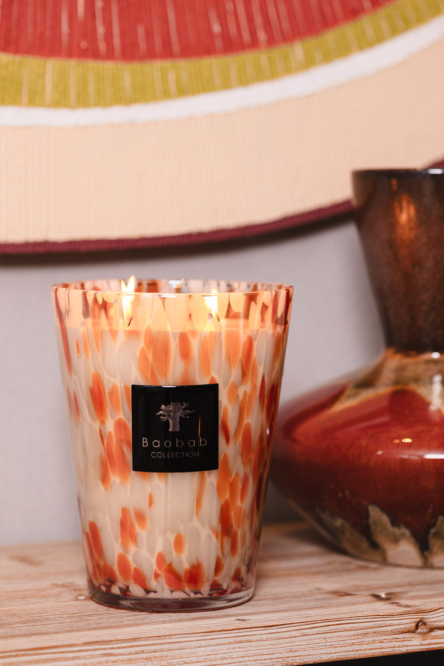 SCENTED CANDLE PEARLS CORAL