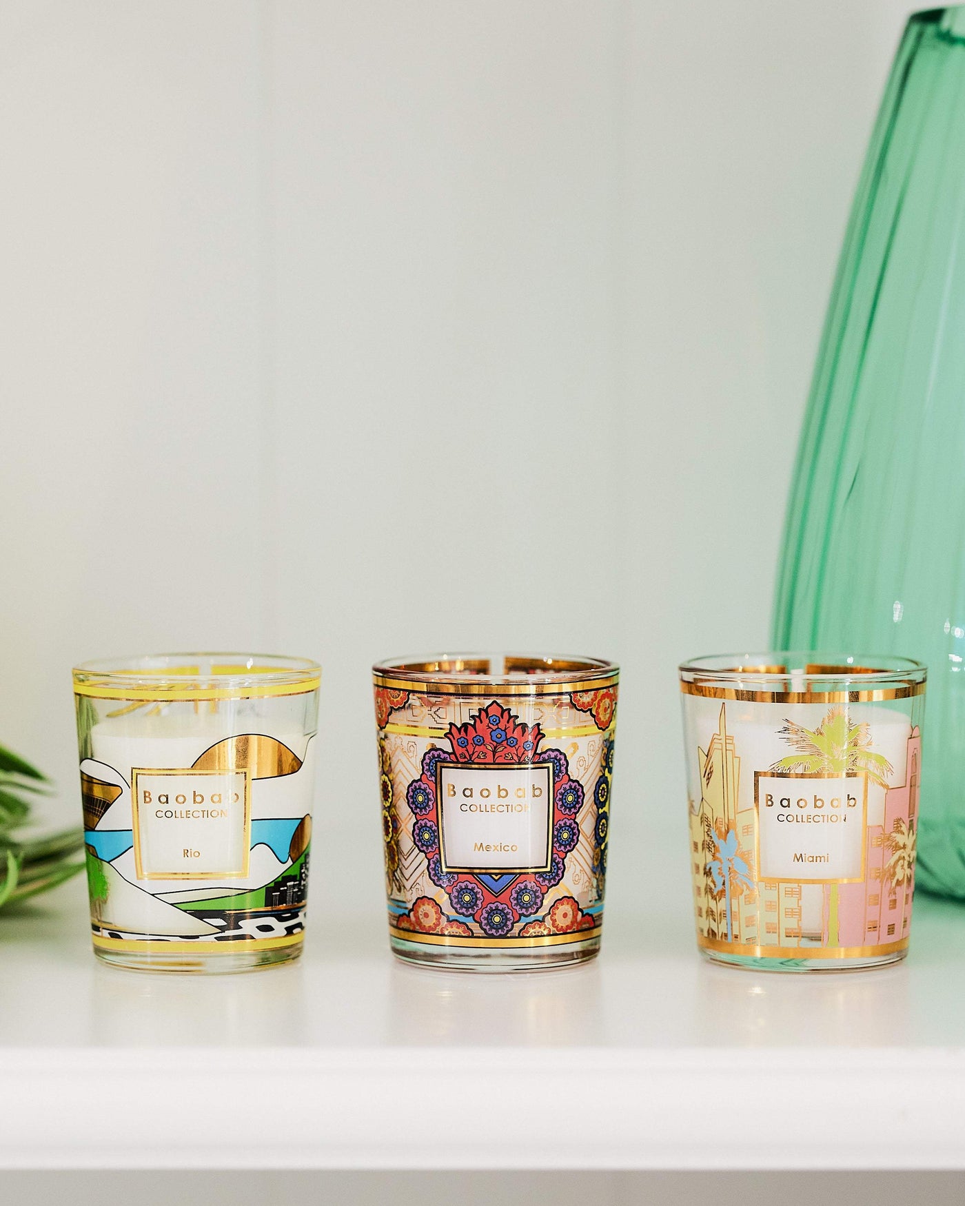 TRIO TRAVEL CANDLES RIO-MEXICO-MIAMI