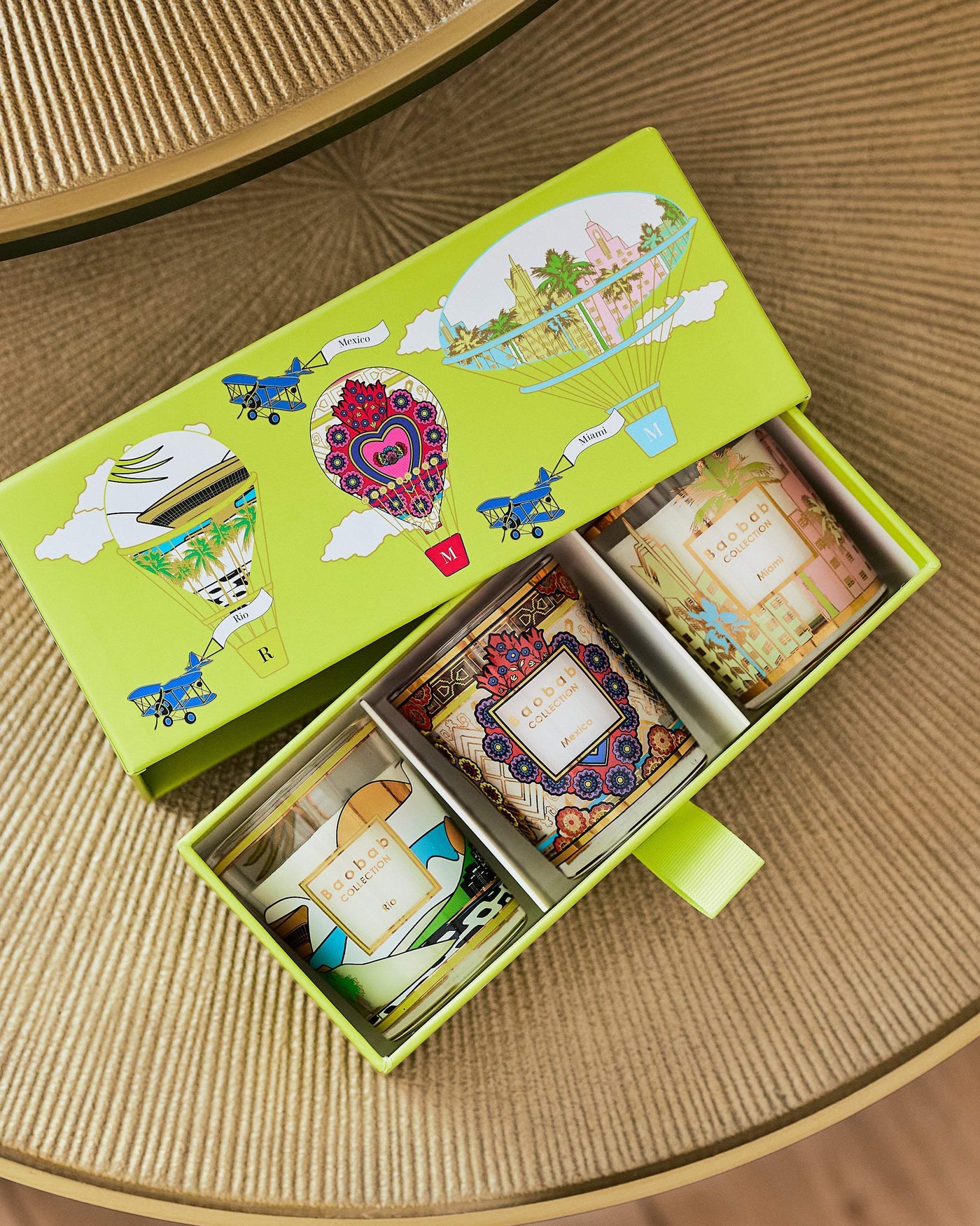 TRIO TRAVEL CANDLES RIO-MEXICO-MIAMI
